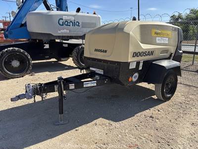 2020 Doosan C185WDO-T4F S/A 185 CFM Towable Air Compressor Trailer bidadoo