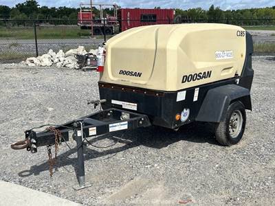 2020 Doosan C185WDO-T4F 185 CFM Diesel Towable Air Compressor 100 PSI bidadoo