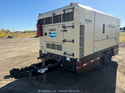 2017 Doosan HP915WCU-T4F T/A 900 CFM Towable Air Compressor Cummins QSL9 bidadoo