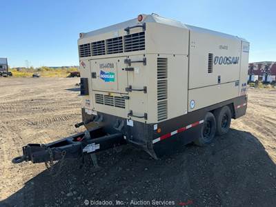2015 Doosan HP915WCU-T4F 900 CFM Towable Air Compressor Cummins Diesel bidadoo
