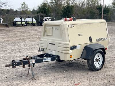 2018 Doosan P185WDO-T4F 185 CFM S/A Towable Air Compressor Diesel D24 bidadoo