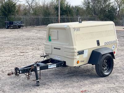 2018 Doosan P185WDO-T4F 185 CFM S/A Towable Air Compressor Diesel D24 bidadoo