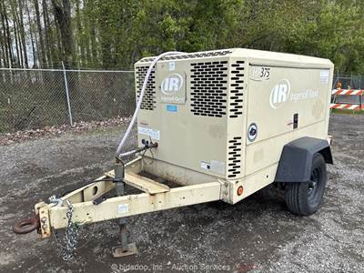 Ingersoll Rand HP375 375 CFM S/A Towable Air Compressor Trailer Diesel bidadoo