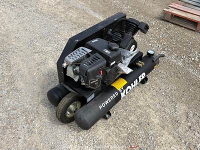Kohler V Twin 6.5 HP Gas Portable Air Compressor Tank 120 psi bidadoo