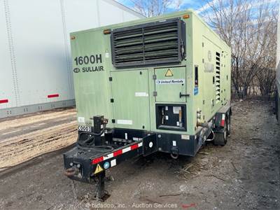 2014 Sullair 1600FH T/A Towable Air Compressor Caterpillar Diesel 1600 bidadoo