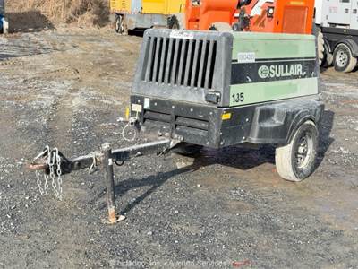 2017 Sullair 185D DPQ KU4F 185 CFM Towable Air Compressor Trailer Kubota bidadoo