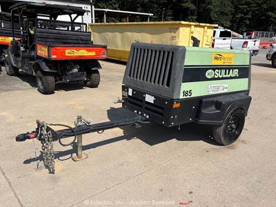 2021 Sullair 185D DPQ KU4F 185 CFM Towable Air Compressor Kubota Diesel bidadoo