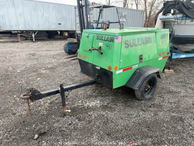 Sullair 185H 185 CFM S/A Towable Air Compressor John Deere Diesel bidadoo