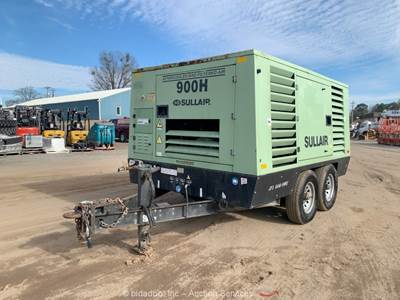 2018 Sullair 900HAF DTQ 900 CFM Towable T/A Air Compressor 150 PSI bidadoo