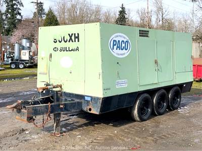 Sullair 900XH Tri-Axle Towable 900 CFM Air Compressor Trailer CAT -Parts/Repair