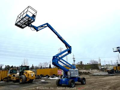 2012 Genie Z-60/34 60' 4WD Dual Fuel Articulating Boom Lift Man Aerial bidadoo