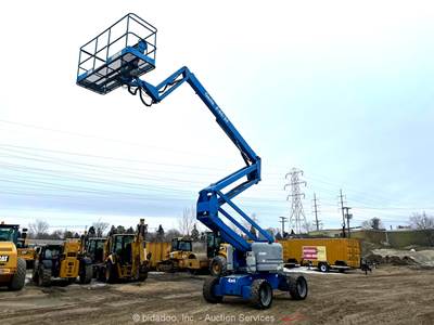 2014 Genie Z-60/34 60' 4WD Dual Fuel Articulating Boom Lift Man Aerial bidadoo