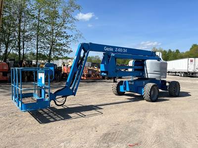 2013 Genie Z-60/34 60' 4WD Diesel Articulating Boom Lift Aerial Platform bidadoo