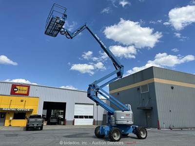 2014 Genie Z-60/34 60' 4WD Dual Fuel Articulating Boom Lift Man Platform bidadoo