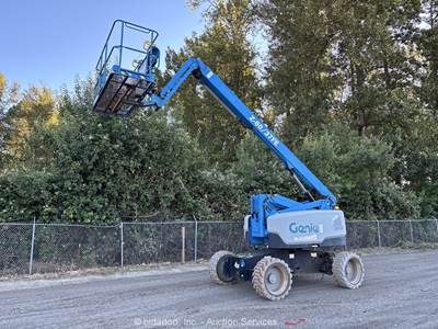 2019 Genie Z-60/37 59' 4WD Hybrid Articulating Boom Lift Aerial Platform bidadoo