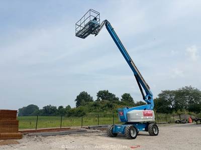 2012 Genie Z-80/60 80' 4WD Diesel Articulating Boom Lift Aerial Platform bidadoo