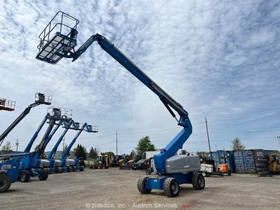 2015 Genie Z-80/60 80' 4WD Diesel Articulating Boom Lift Man Aerial bidadoo