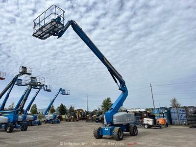 2013 Genie Z-80/60 80' 4WD Diesel Articulating Boom Lift Man Aerial bidadoo