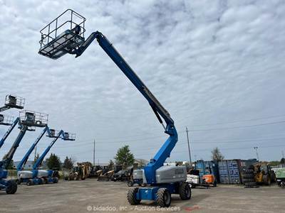 2015 Genie Z-80/60 80' 4WD Diesel Articulating Boom Lift Man Aerial bidadoo