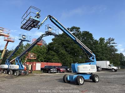 2014 Genie Z-80/60 80' 4WD Diesel Articulating Boom Lift Man Aerial Jib bidadoo