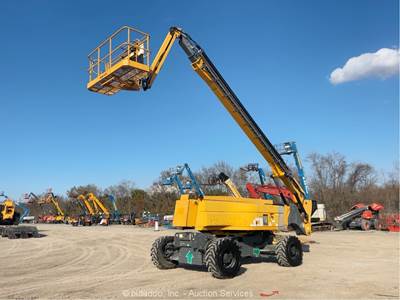 2019 Haulotte HA130 RTJ PRO 130' 4WD Diesel Articulating Boom Lift Man bidadoo