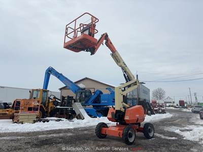 2016 JLG 340AJ 34' 4WD Diesel Articulating Boom Lift Man Aerial bidadoo