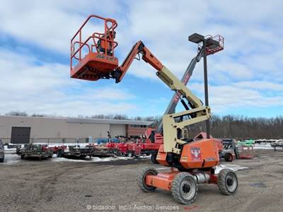 2014 JLG 340AJ 34’ 4WD Dual Fuel Articulating Boom Lift Aerial Platform bidadoo