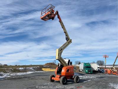 2015 JLG 450AJ 45’ 4WD Diesel Articulating Boom Lift Man SkyPower Jib bidadoo