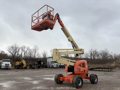 2015 JLG 450AJ 45’ 4WD Diesel Articulating Boom Lift Man SkyPower Jib bidadoo