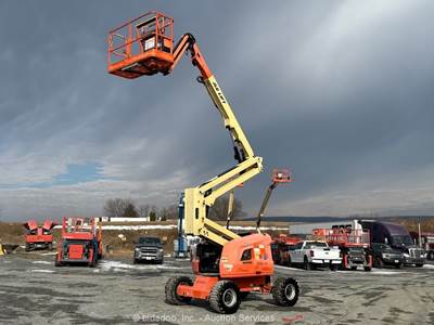 2015 JLG 450AJ 45’ 4WD Diesel Articulating Boom Lift Man Aerial SkyPower bidadoo