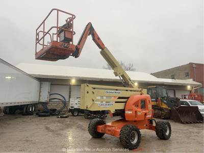 2014 JLG 450AJ 45' 4WD Diesel Articulating Boom Lift Man Aerial Platform bidadoo