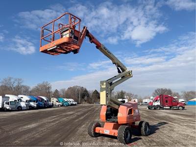 2015 JLG 450AJ 45' 4WD Dual Fuel Articulating Boom Lift Man Aerial bidadoo