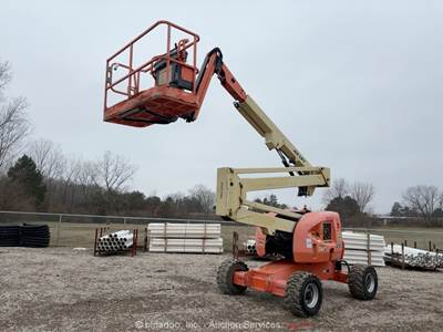 2015 JLG 450AJ 45’ 4WD Diesel Articulating Boom Lift Man Aerial SkyPower bidadoo