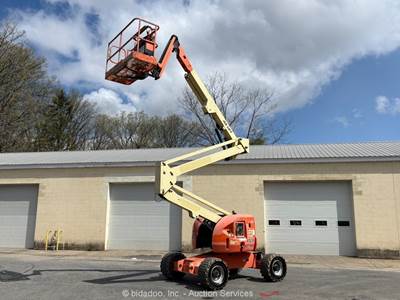 2015 JLG 450AJ 45' 4WD Diesel Articulating Boom Lift Man Aerial Platform bidadoo