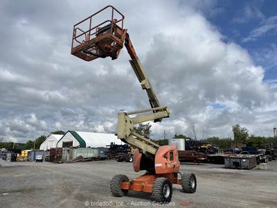 2014 JLG 450AJ 45’ 4WD D/F Articulating Boom Lift Man Aerial Platform bidadoo