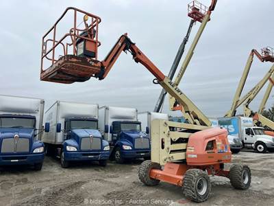 2016 JLG 450AJ 45' 4WD Dual Fuel Articulating Boom Lift Aerial Platform bidadoo