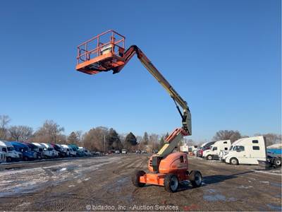 2014 JLG 600AJ 60' 4WD Diesel Articulating Boom Lift Man Aerial Hyd Jib bidadoo