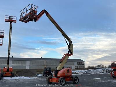 2017 JLG 600AJ 60' 4WD Diesel Articulating Boom Lift Man Aerial SkyPower bidadoo