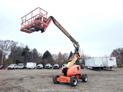 2014 JLG 600AJ 60' 4WD Diesel Articulating Boom Lift Man Aerial SkyPower bidadoo