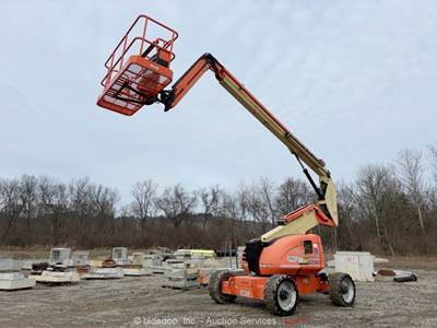 2016 JLG 600AJ 60' 4WD Diesel Articulating Boom Lift Man Aerial Platform bidadoo