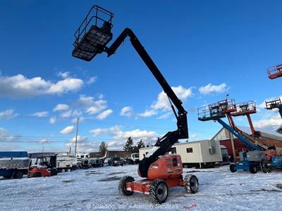 2012 JLG 600AJ 60' 4WD Diesel Articulating Boom Lift Platform SkyPower bidadoo