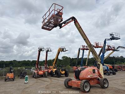 2014 JLG 600AJ 60' 4WD Diesel Articulating Boom Lift Platform SkyPower bidadoo