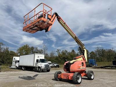 2015 JLG 600AJ 60' 4WD Diesel Articulating Boom Lift Platform SkyPower bidadoo