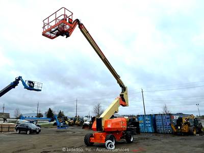 2018 JLG 800AJ 80' 4WD Dual Fuel Articulating Boom Lift Man Aerial bidadoo