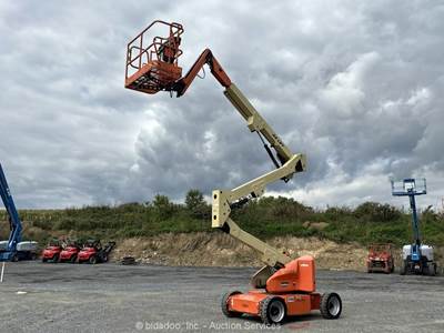 2016 JLG E450AJ 45' Electric Articulating Boom Lift Man Aerial 48V Jib bidadoo