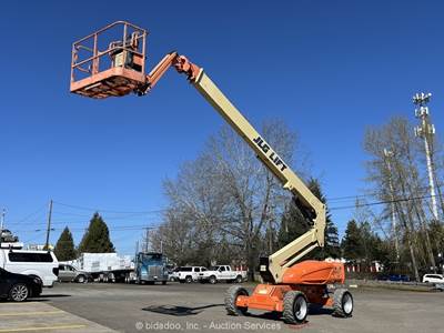 2012 JLG M600JP 60' AWD Hybrid Articulating Boom Lift Electric Diesel bidadoo