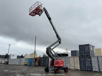 2017 Skyjack SJ 63AJ 63' 4WD Articulating Boom Lift Jib Aerial Platform bidadoo
