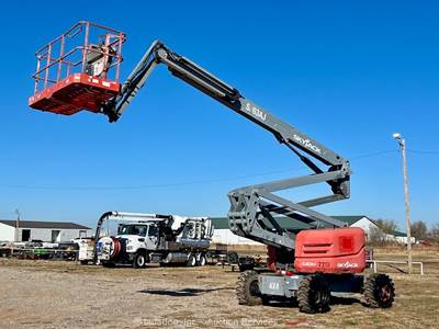 2015 Skyjack SJ63AJ 63' 4WD Diesel Articulating Boom Lift Man Aerial Jib bidadoo