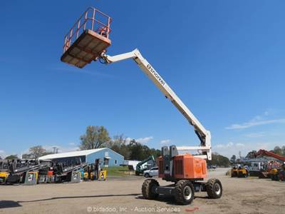 2017 Snorkel AB60J 60' 4WD Dual Fuel Articulating Boom Lift Man Aerial bidadoo