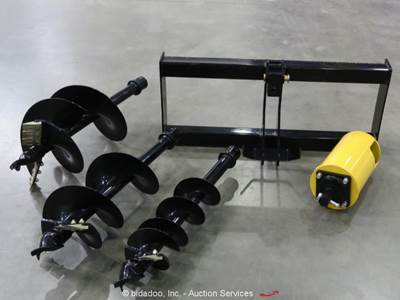GIYI AG70 Auger Earth Drill Hydraulic Skid Steer Attachment w/Bits bidadoo -New